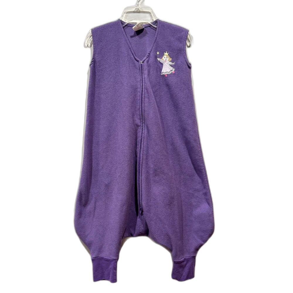 HALO SleepSack Wearable Blanket Fleece Purple Fairy Embroidered Toddler 2-3T